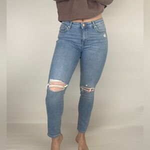 LOVERS AND FRIENDS Denim Ricky Low‎ Rise Skinny Distressed Casual Size 27